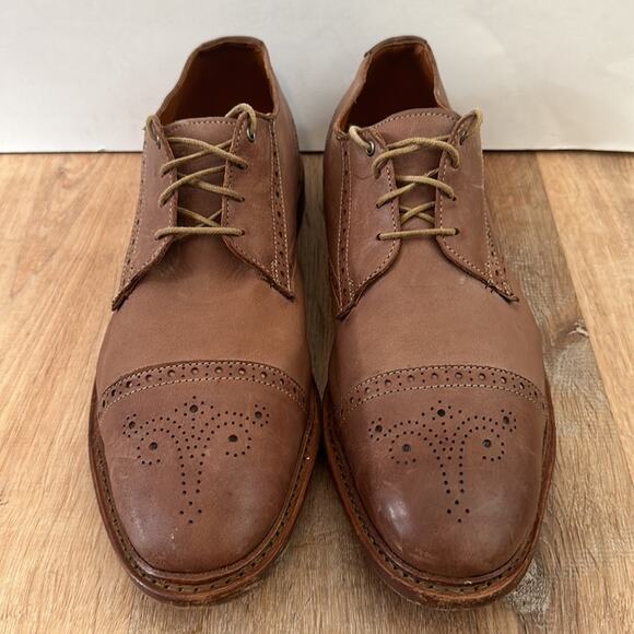 Allen Edmonds Bainbridge Brown Leather Captoe Derby Shoes Size Men's 12 - Picture 2 of 5